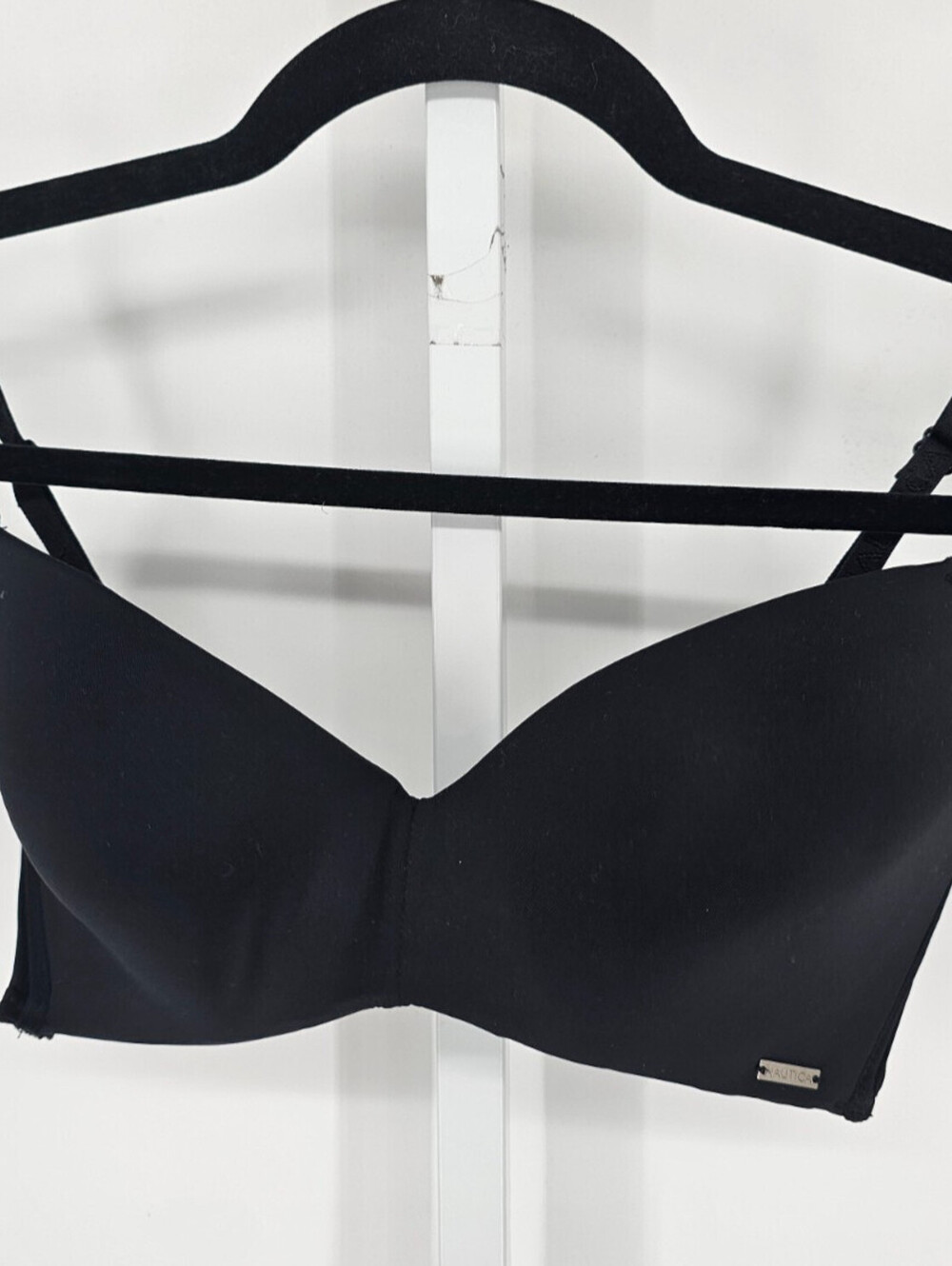 Nautica Intimates Womens Sz 34C Lightly Padded T Shirt Bra Solid Black